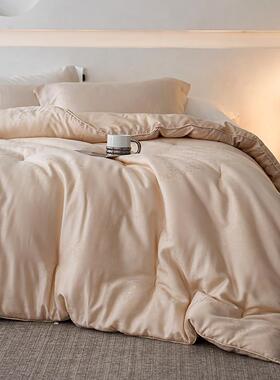 感A轻类2大0%大NZJ豆被天丝棉柔软提花奢春秋被子加厚保暖冬双人