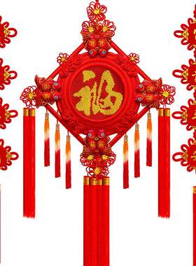 福字中国挂件客厅新大号对结联背乔迁居装饰春节新年入户JD1门上