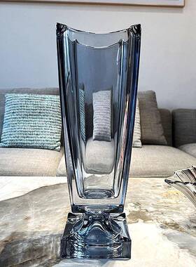 奢轻HY-12236欧式创意水玻晶璃花瓶大口径插花富贵竹花瓶客厅装饰