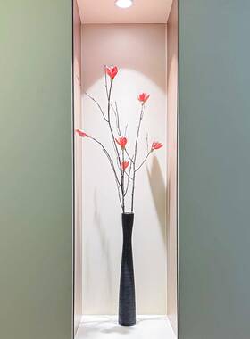 约长轻奢细高长陶瓷花瓶器枝干花大1601033号插花电视柜玄关柜入