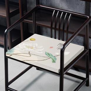 中式古红典坐垫木椅沙麻发椅垫布艺棉海绵圈垫太师椅防滑椅子座垫