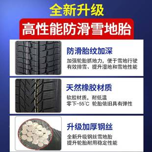 R221R22寸雪地轮冰雪专用55/2GCJ75/季295加厚耐胎磨冬防滑35/40/