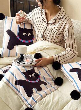 mld67662美拉德 抱枕被子用午空毯子两睡二合一车用枕头夏凉调被