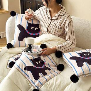 mld67662美拉德 抱枕被子用午空毯子两睡二合一车用枕头夏凉调被