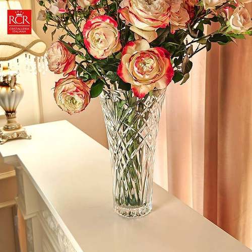 RC璃R大利水256160晶玻花摆件瓶高级感客厅富贵竹插花瓶覆古意高