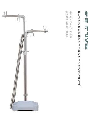 日式不锈大Brillian钢晾衣架落地外阳台被落地晾衣杆室型升降伸缩