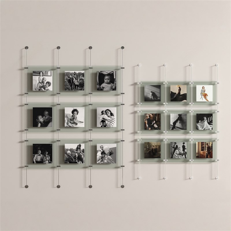 亚克力隔断多巴胺客厅照片墙展板挂墙双层夹画海报框公司宣传板展