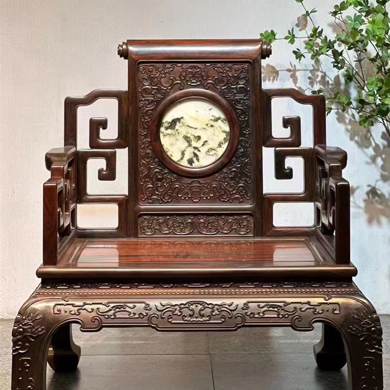 红木家具老挝大红酸枝客厅沙发宝座十三件套中式实木交趾黄檀卷书