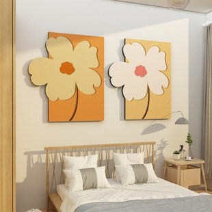 卧室装 饰房间布置网红民宿小房间床头背景墙面高级感改造用品壁纸