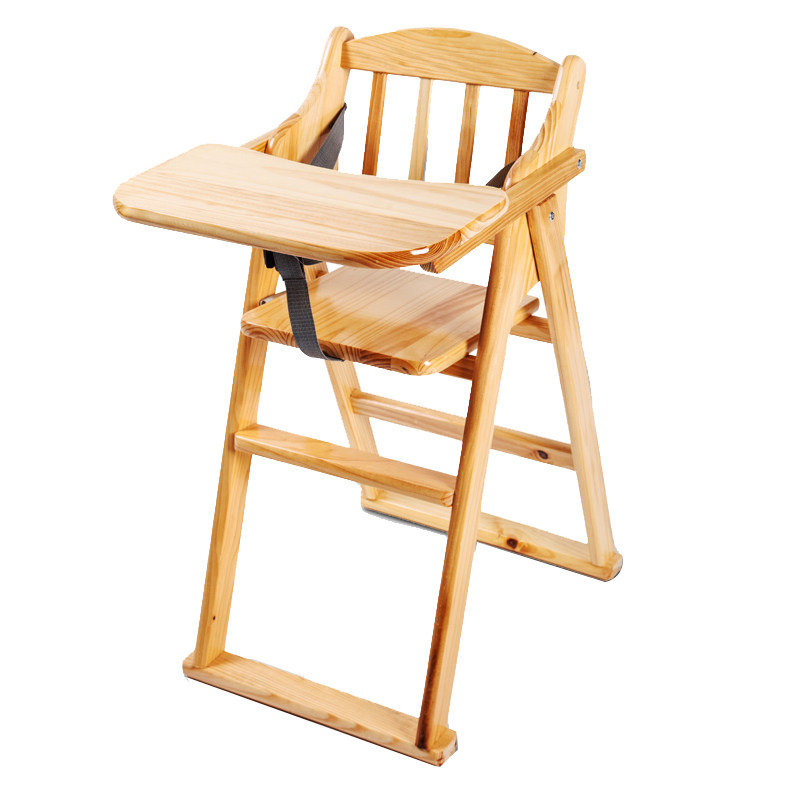 宝宝餐椅儿童吃饭木椅实木可折叠便携餐桌座椅子婴儿家用用餐座椅