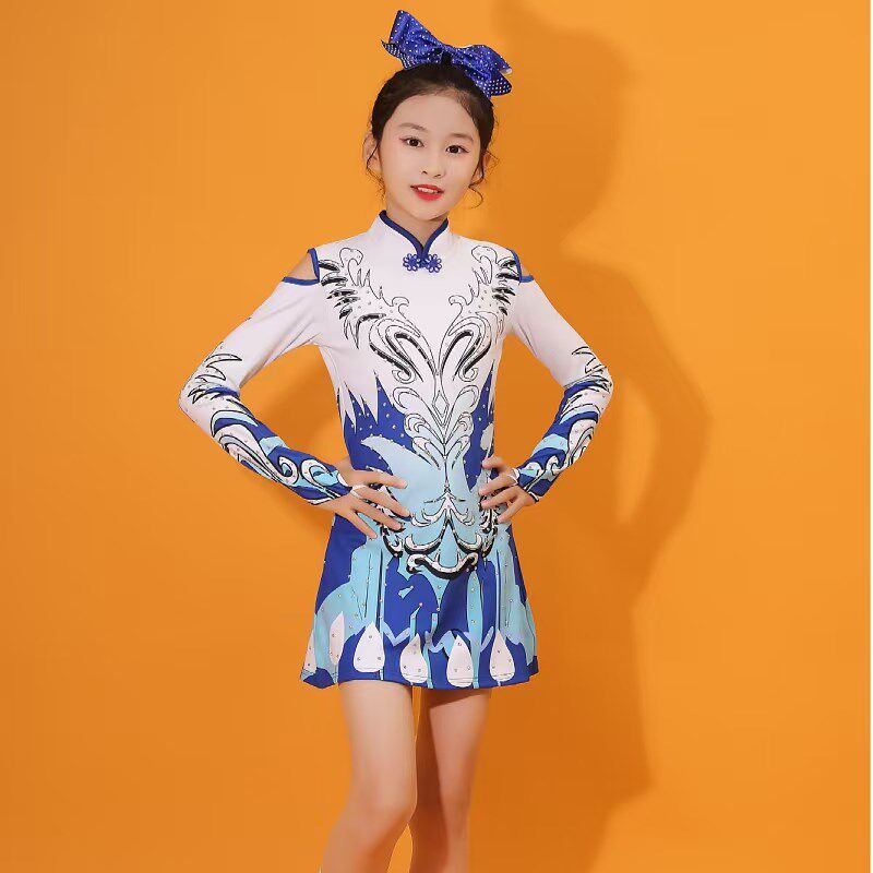 新款拉拉操服装健美操比赛服团体舞蹈表演服训练服啦啦操服儿童女