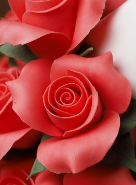 《天长地久》婚庆送礼结婚纪念日礼品送老婆陶瓷花工艺品客厅摆件