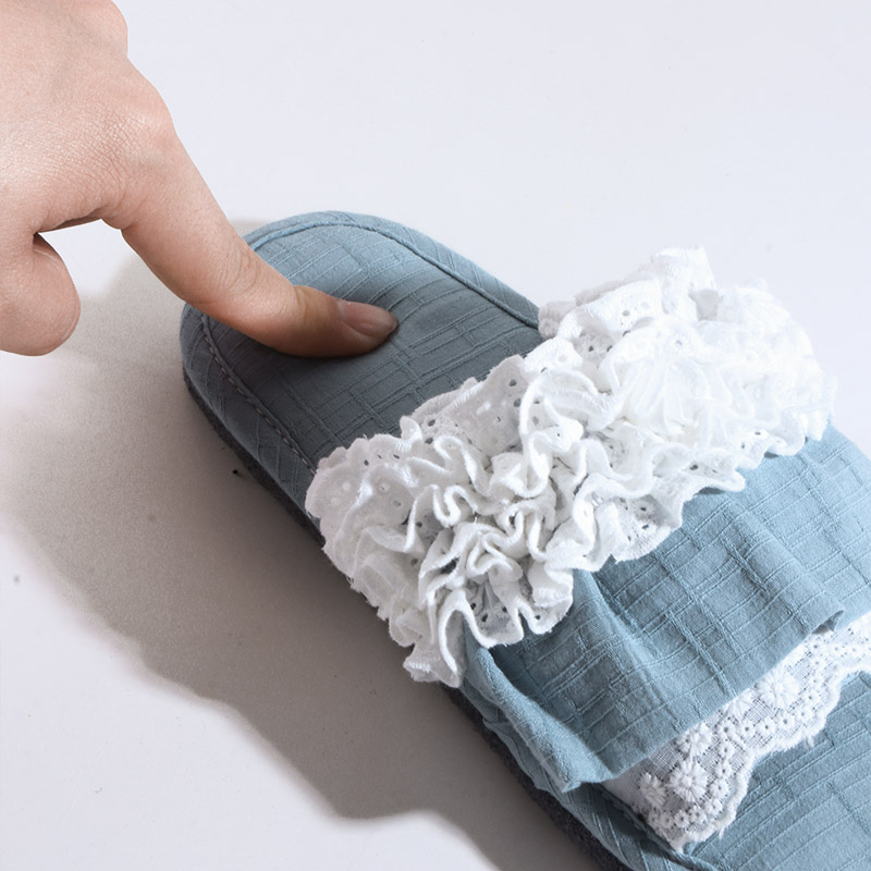 布艺拖鞋居家棉布托手工女春秋透气吸汗木地板四季室内机洗布托鞋