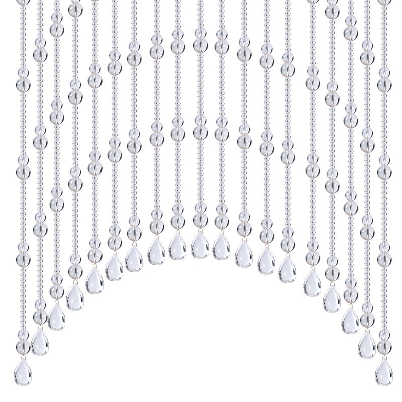 全天然水晶珠帘新款客厅隔断帘化解卧室卫生间门对门门帘免打孔