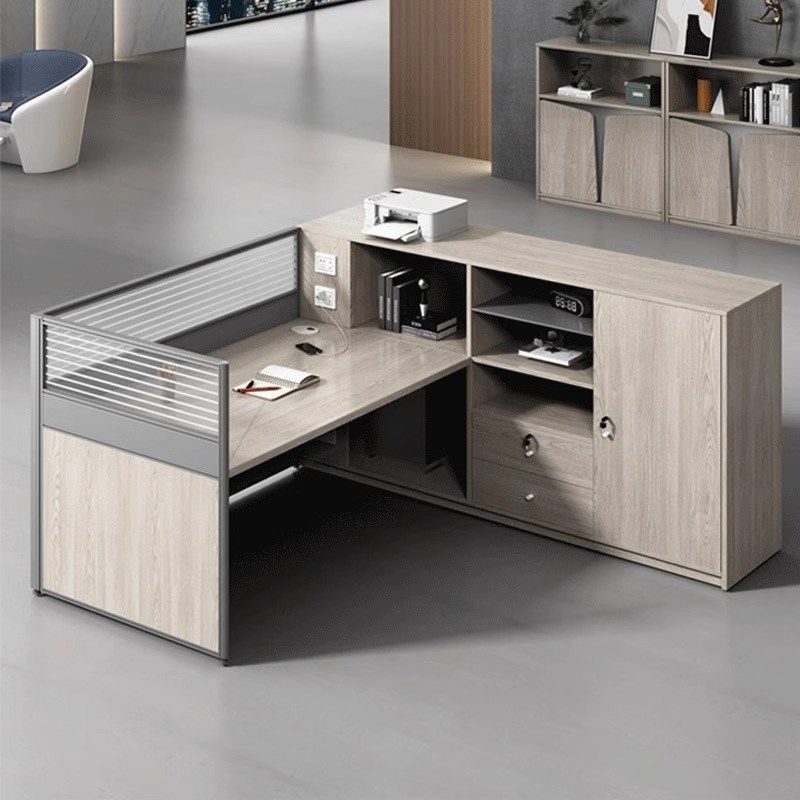 办公室职员桌带柜财务办公桌简约现代员工位46双人位屏风卡座桌椅,商业/办公家具,组合/屏风工作位,淘宝优惠券,粉丝福利购,淘宝优惠卷