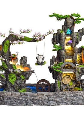 假山流水喷泉摆件办公室别墅庭院造景户外水循环鱼池酒店景观装饰