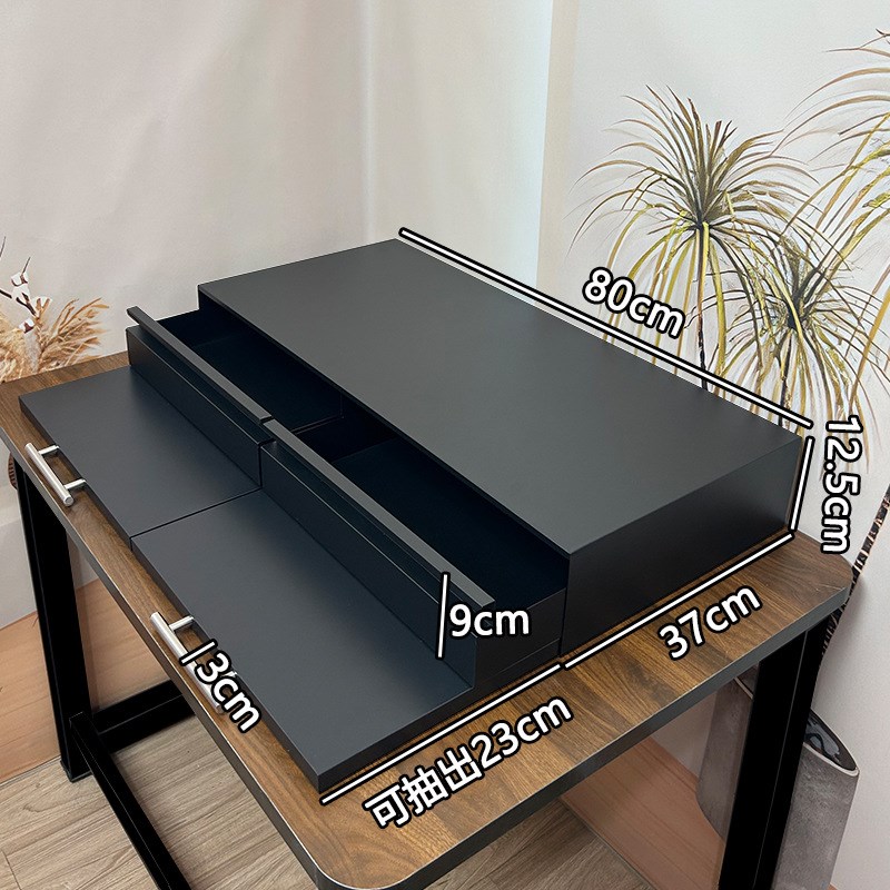 厨房抽拉式托盘架微波炉置物架双层工作台底部抽屉支架备菜工作台