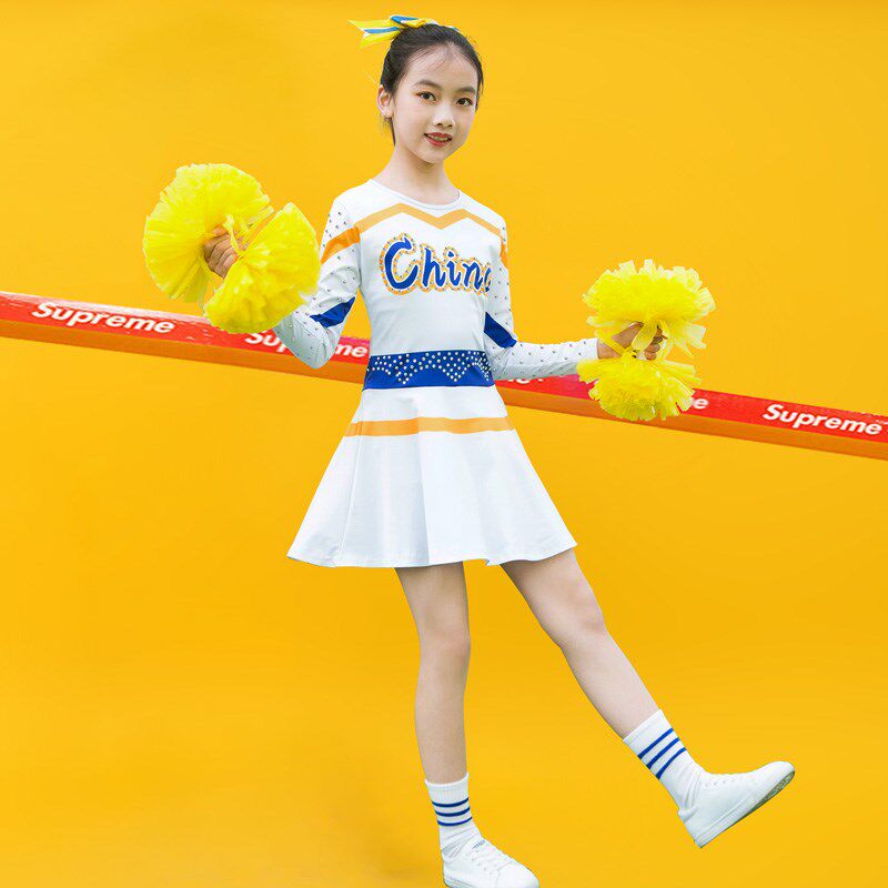 儿童啦啦操少儿足球宝贝拉拉队表演服成人啦啦队健美操竞技服套装