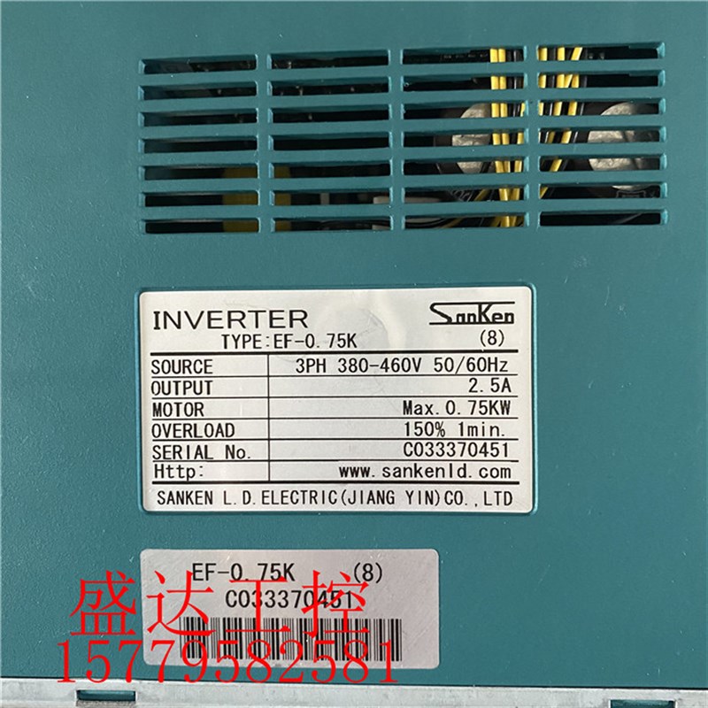 拆机 三肯变频器 EF-0.75K 0.75KW380V 功能R测试好 现货 有质保