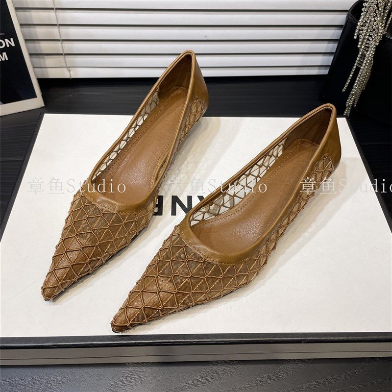 优雅透气网面仙女风百搭浅口尖头单鞋女细跟网纱透气职业通勤女鞋,女鞋,浅口单鞋,淘宝优惠券,粉丝福利购,淘宝优惠卷