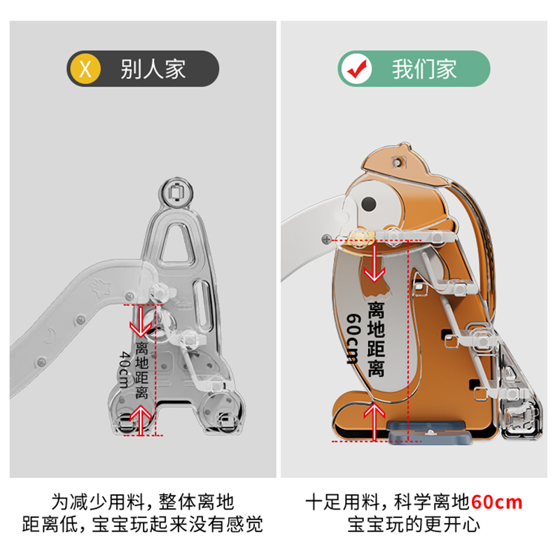 儿童滑滑梯室内家用小型宝宝滑梯折叠多功能小孩玩具家庭游乐场
