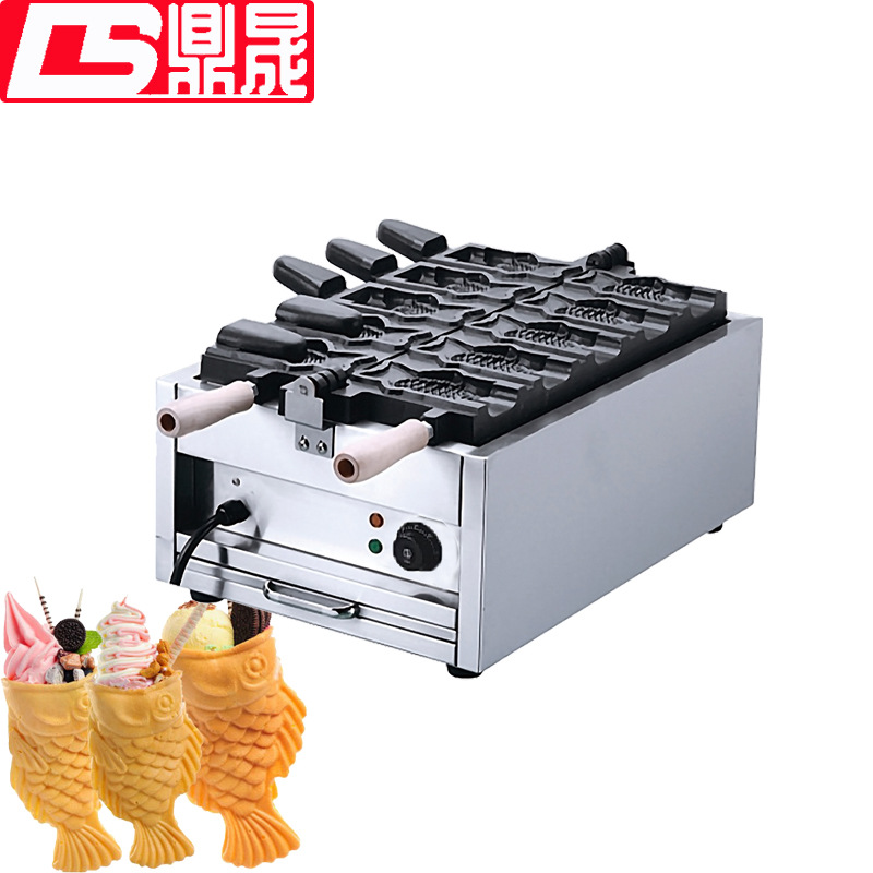 鼎晟商用电热开口鲷鱼烧机器热鱼饼机韩式冰激凌鲷鱼烧DS-1101C