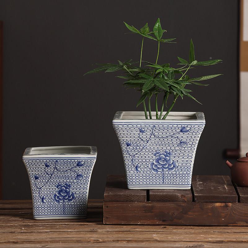 中瓷式仿古陶20221013瓷水培花陶盆陶铜草钱无孔水仙花盆大口径瓷