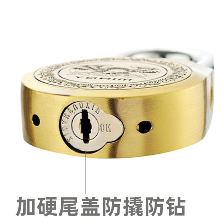 古董锁青铜挂锁户外防/水防锈锁用铁门仓库防盗挂大锁锌合金家锁