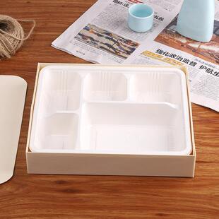 寿司商用餐盒木质一次性日式饭盒轻食便当盒外送打包日料定食盒子