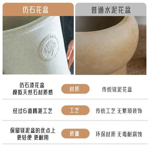 大口创UBT意镁水厅泥花庭盆高端轻奢简径约客阳台院落地别墅盆栽
