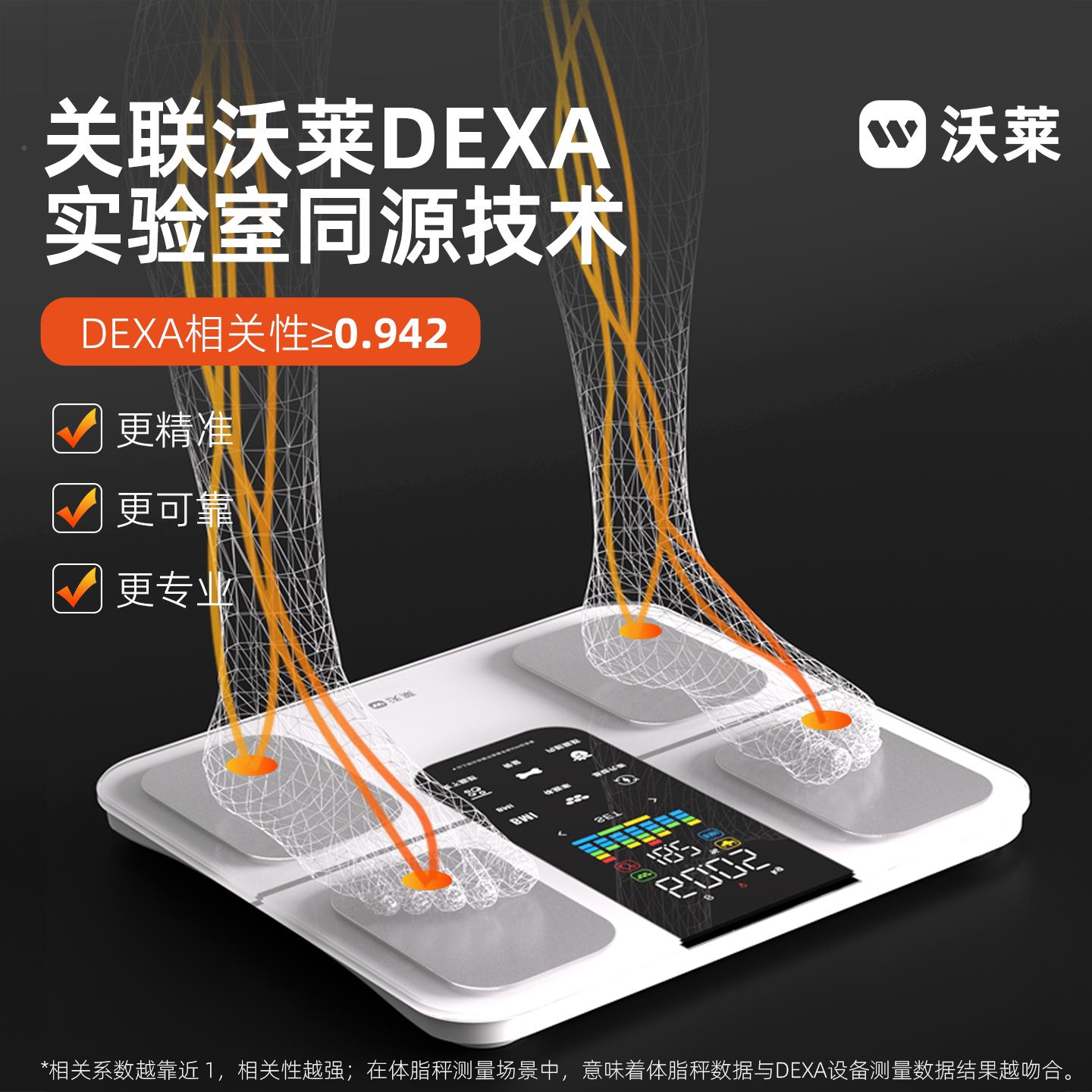 沃莱体脂体重计电子家用秤小型秤精准称体重家用体减脂称肥称SO01