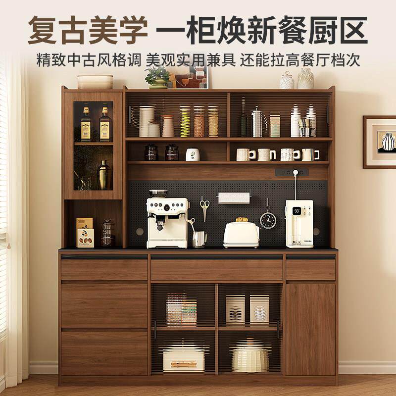 实木餐边柜靠墙体柜子储物柜餐厅客厅房置物柜子橱家用厨柜一G460
