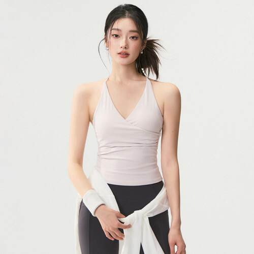 穿bra瑜伽吊带背心春女免夏季细肩带VBX-891运动美背健身服上领衣