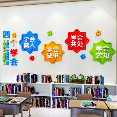 校园文化班级布置教室装饰托管中心教培机构幼儿园环创主题墙成品