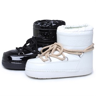 Y032保暖雪地靴女2025年新款冬季女款月球靴薄底中筒防泼水太空靴