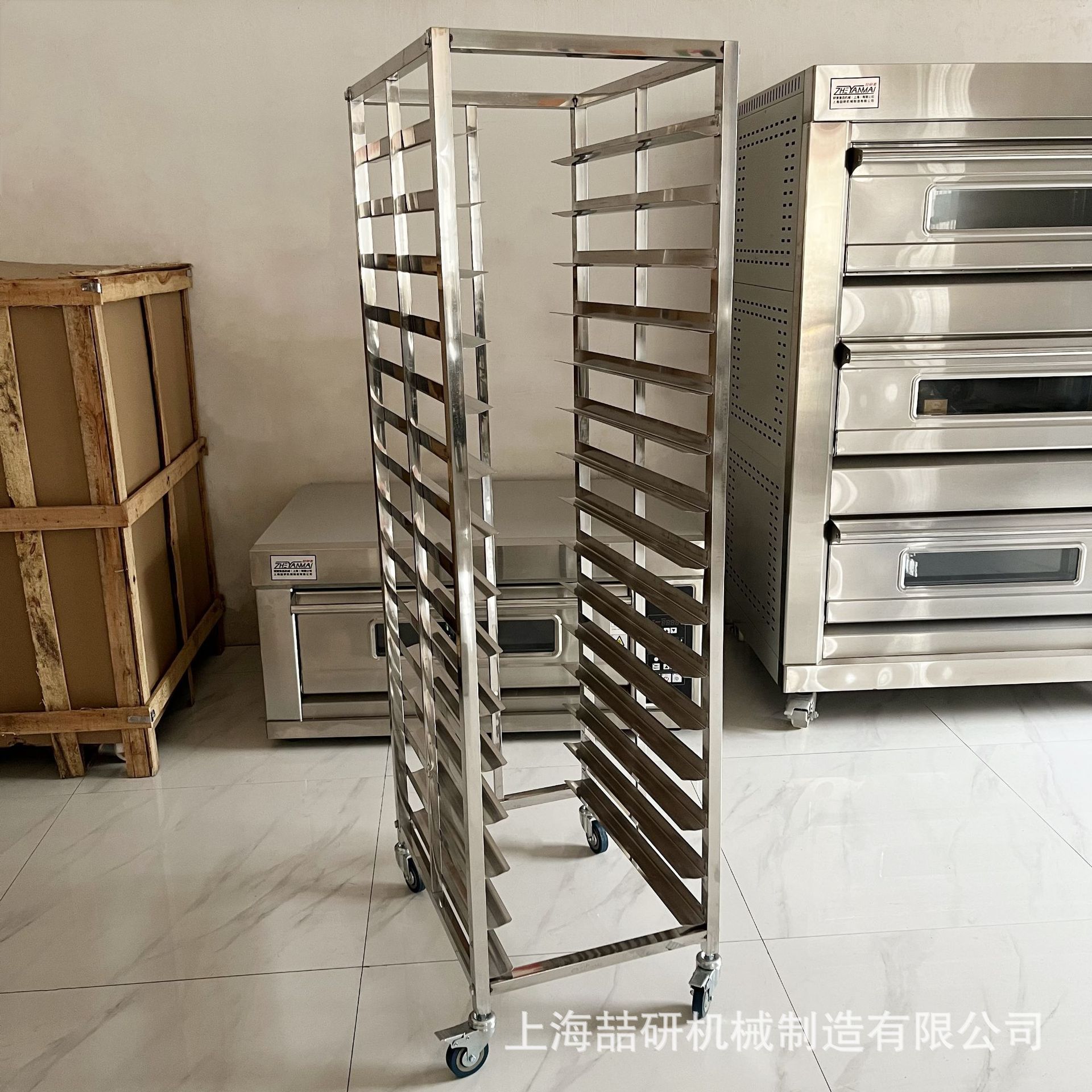 不锈钢片管式烤盘架车商用多层烘焙面包冷却托盘层架车推车