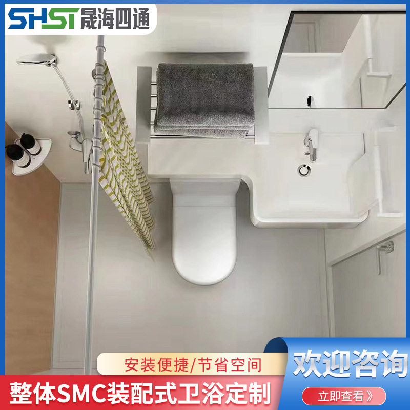整体淋浴房防水大空间一体式卫生间干湿分离集成卫浴间简易安装