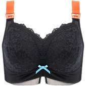 大码 大胸显小胖MM200斤胸罩 孕期哺乳f文胸孕妇喂奶内衣调整型薄款