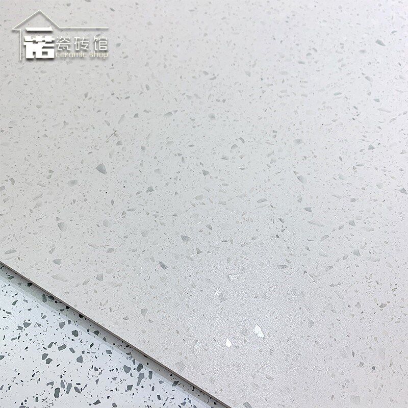 简约现代白色水磨石地砖客餐厅v防滑厨房卫生间墙砖仿古砖800x800