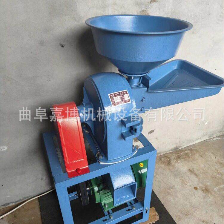 小麦玉米齿爪粉碎机小型双口粮食打粉机家用电磨粉机粗细可调
