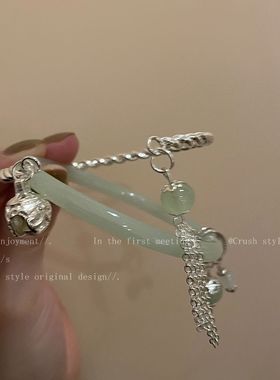 新中式古风国潮铃铛手链套装女秋简约百搭手镯小众设计高级感手饰