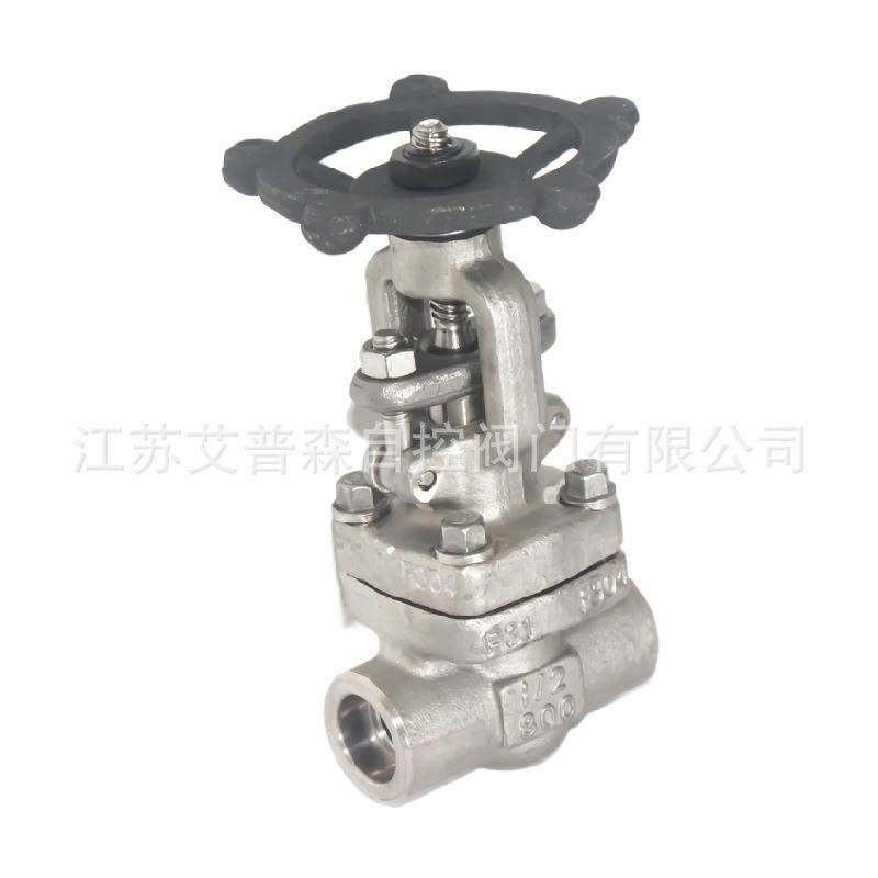 F304高压J/Z11H-16C/25C焊接螺纹锻造截止阀304锻钢高温截止阀