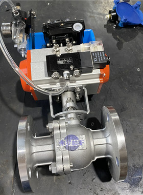 气动不锈钢法兰球阀 Q641F-16P DN40高温高压防爆调节O型切断