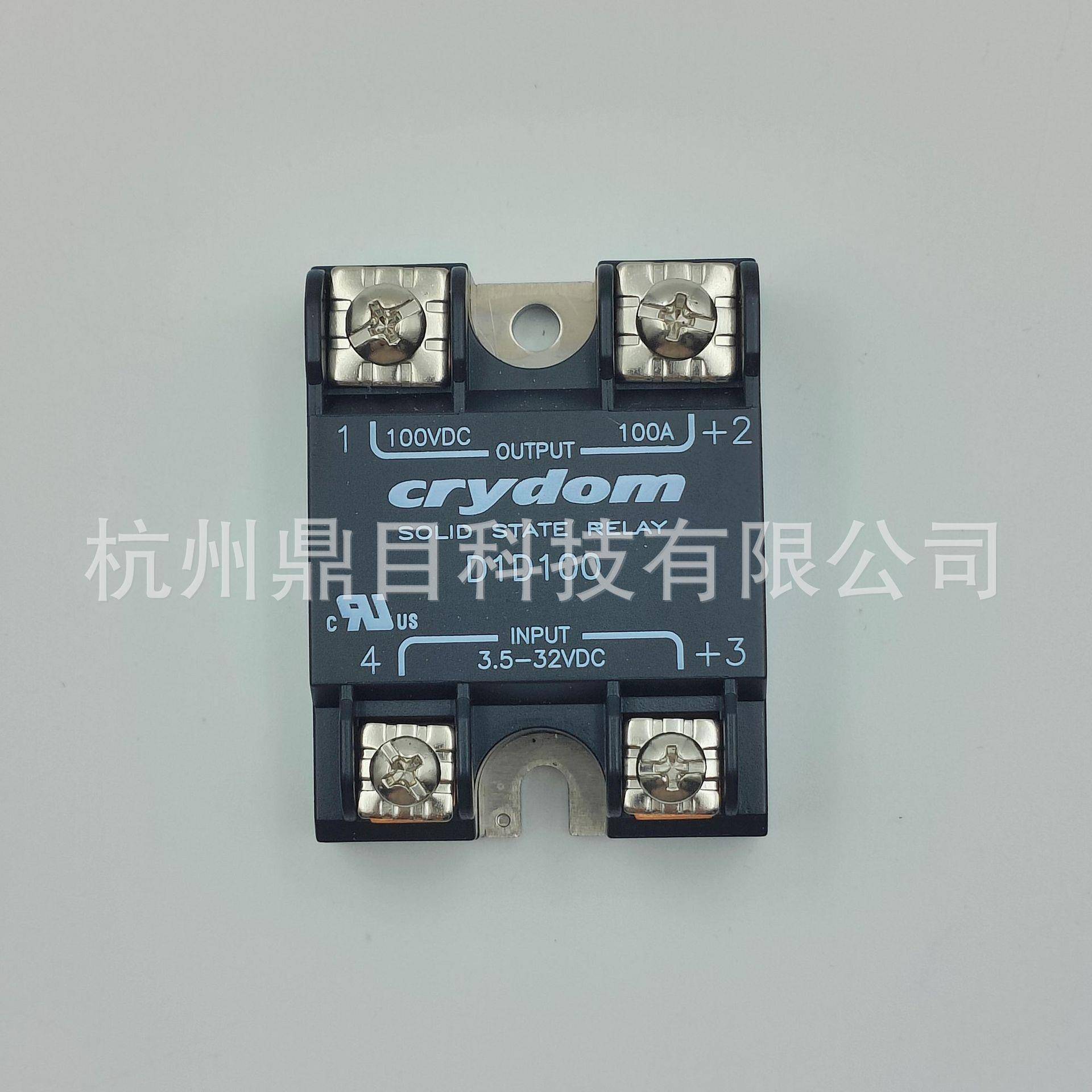 D1D100固态继电器100A负载3-32VDC输入散热器安装工业级
