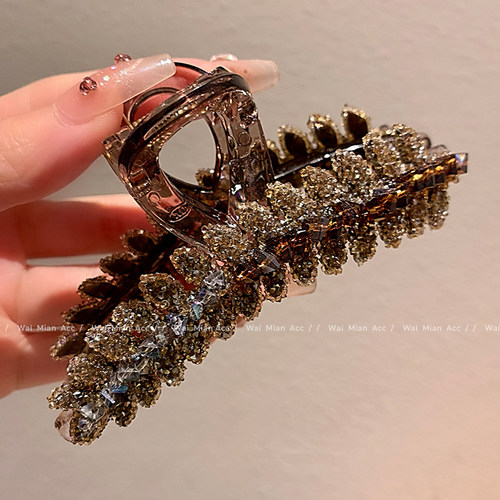 轻奢发量多鲨鱼夹高端麦穗抓夹女