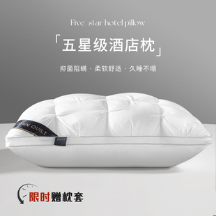 五星级酒店枕头护颈椎助睡眠枕芯 枕头套和枕芯一套单人一只装男