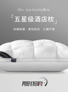 五星级酒店枕头护颈椎助睡眠专用枕头芯单人一只装枕芯单个装男