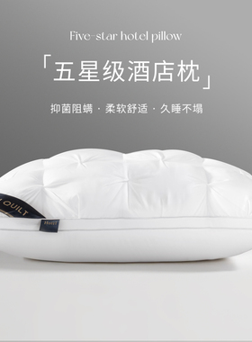 五星级酒店枕头枕芯护颈椎助睡眠家用高软枕头芯一对整头单个装男