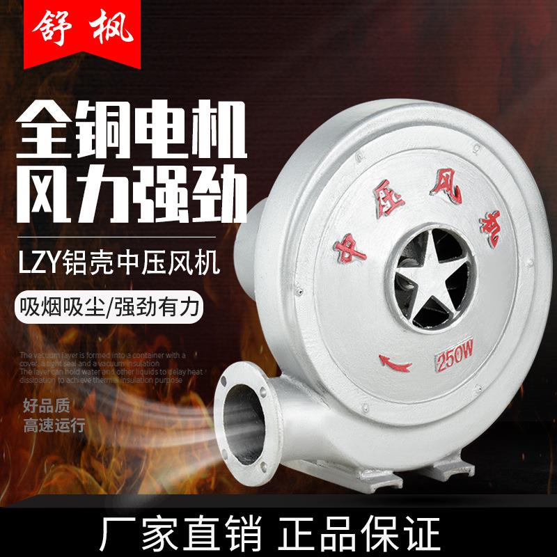铝壳中压风机吸烟吸尘大风量全铜线全铸铝机身250W220V中压风机