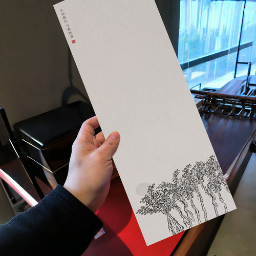 xyf51商务风简约古风国风手写空白卡片超大厚600g艺术纸卡片定制
